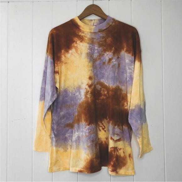 Free People/We The Free - Be Free Tie-Dye Long Sleeve Tee (Oversized) NWT - Picture 5 of 14